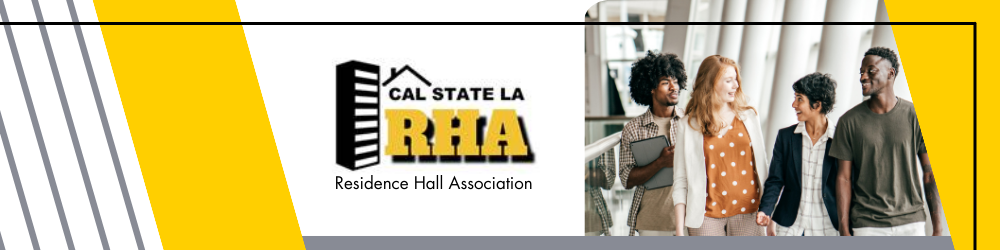 Cal State LA Residence Hall Association. Students chatting on campus.