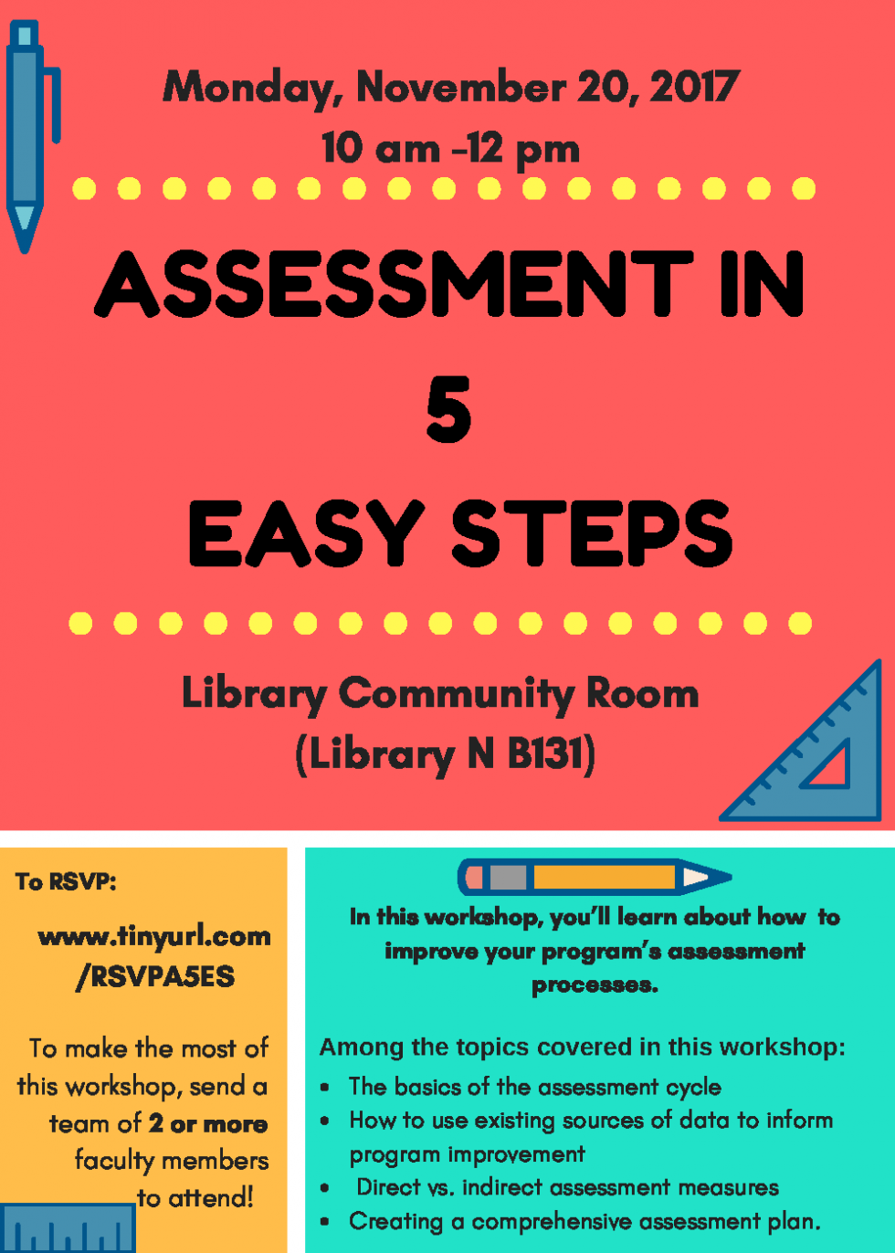Assessment In 5 Easy Steps Workshop information