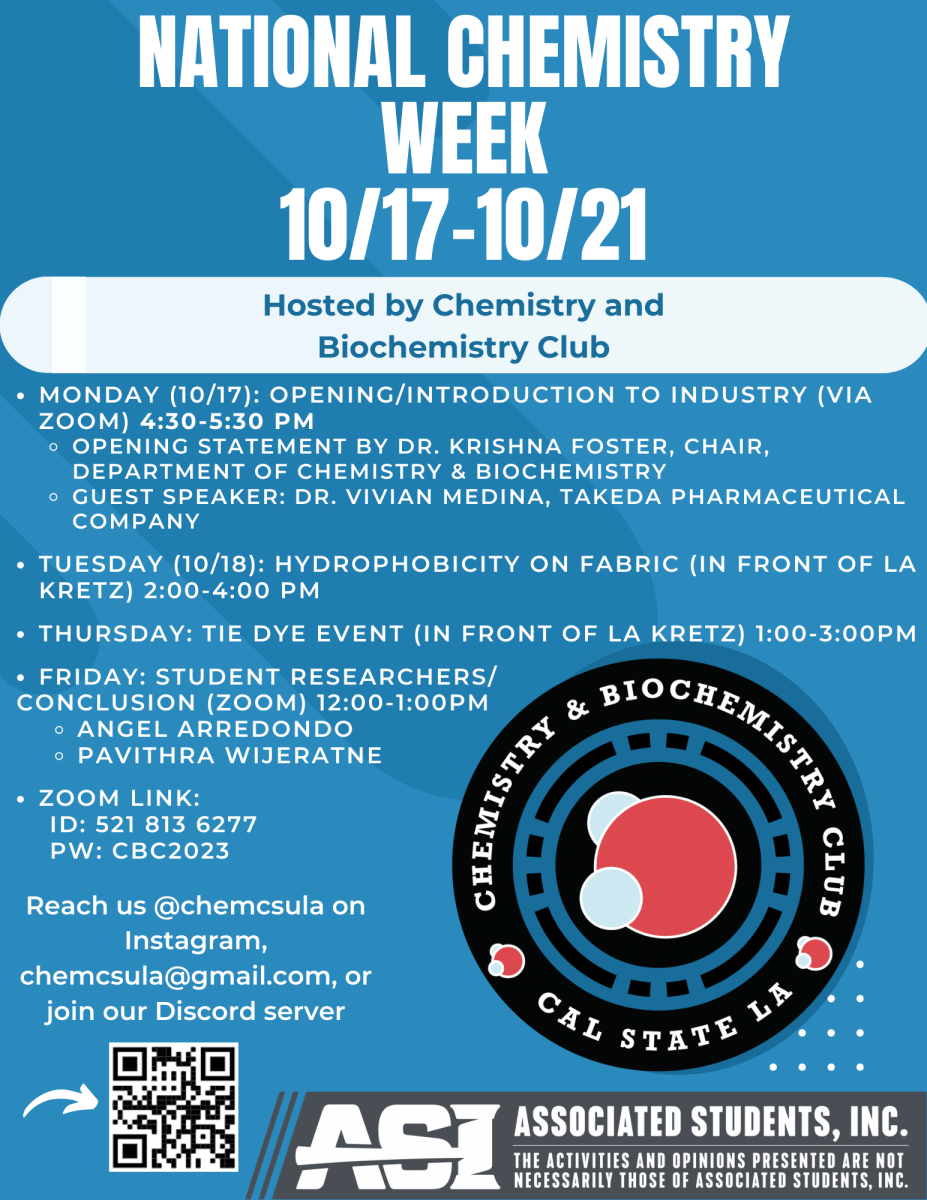 National Chemistry Week Event Schedule