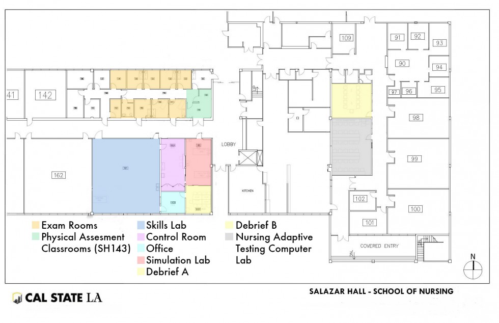 map of PACSON Simulation Lab layout