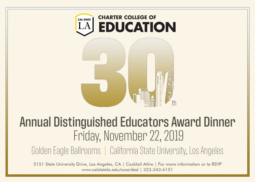 Distinguished Educators Award Dinner 2019