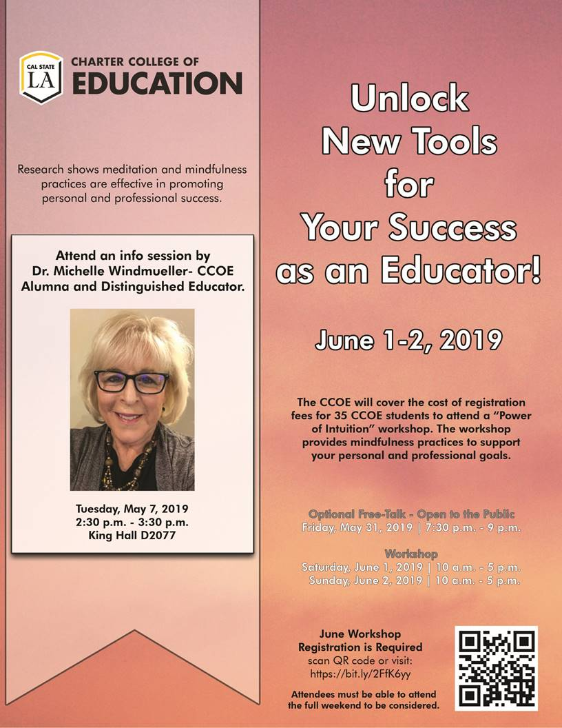 Info session by Dr. Michelle Windmueller-CCOE Alumna and Distinguished Educator