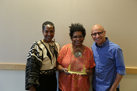 Cal State LA professor Libby Lewis, acclaimed science fiction writer Nalo Hopkinson, and Department of Chicana/o and Latina/o Studies Chair Alex Espinoza