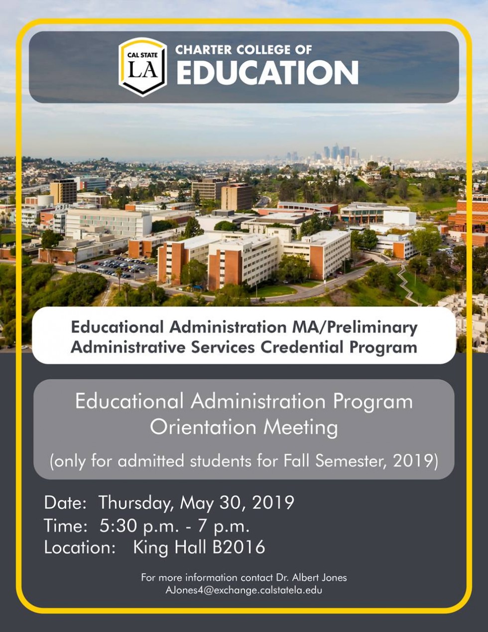 Educational Administration Orientation Meeting