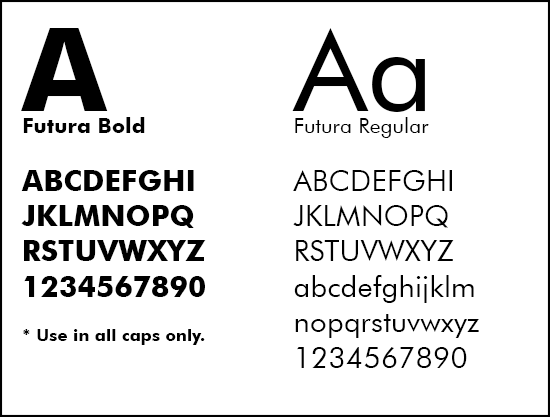Brand - typography - futura