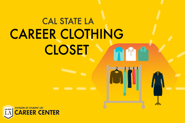 Assortment of professional attire. Cal State LA Career Clothing Closet. Cal State LA Division of Student Life Career Center