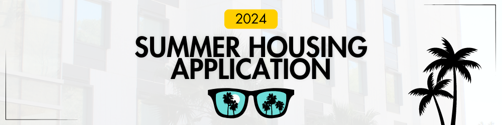 2024 Summer housing Application. Sunglasses with palm trees in them.