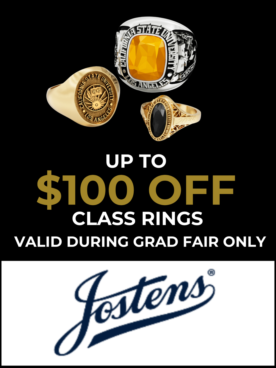 Grad Pack up to $100 off Class rings during grad fair  