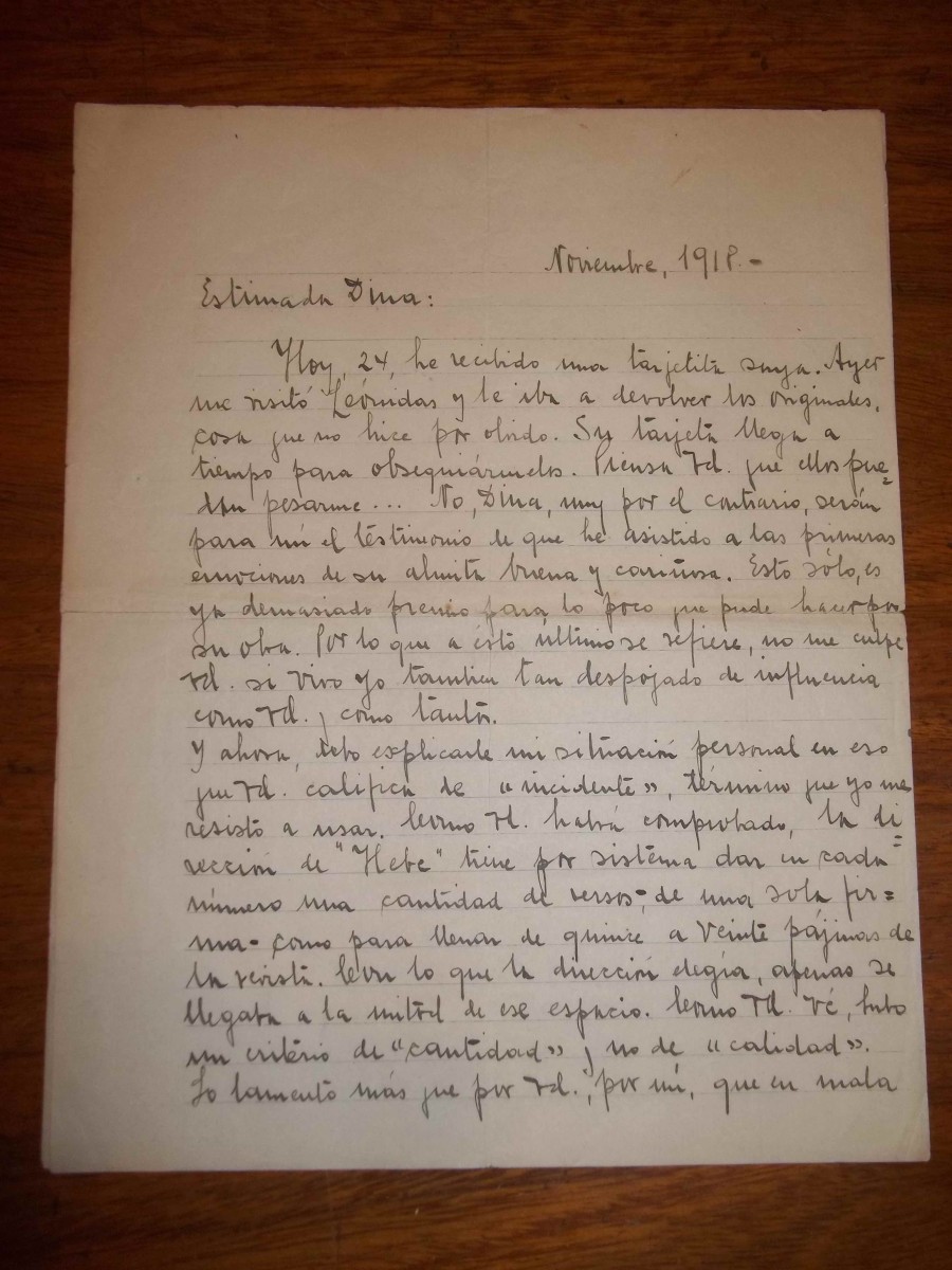 Carta que hace referencia a Leónidas Barletta 122