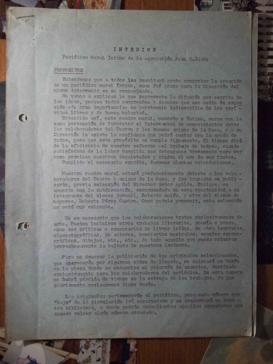 Convocatoria a participar de Interior 1