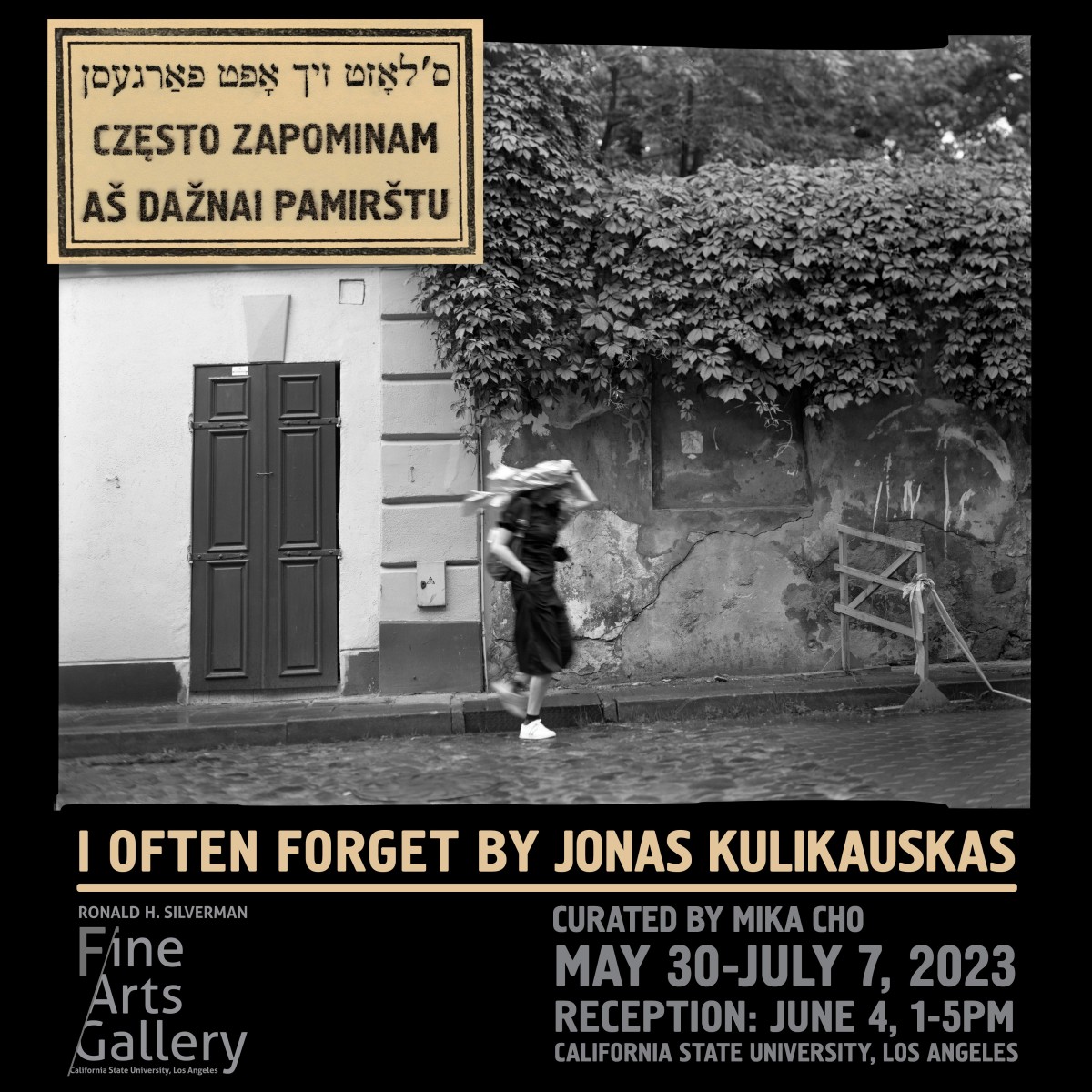 Jonas Kulikauskas, Hospital Street No. 5, Outside the former Vilnius Ghetto Hospital, Vilnius, Lithuania, 2021, silver gelatin c