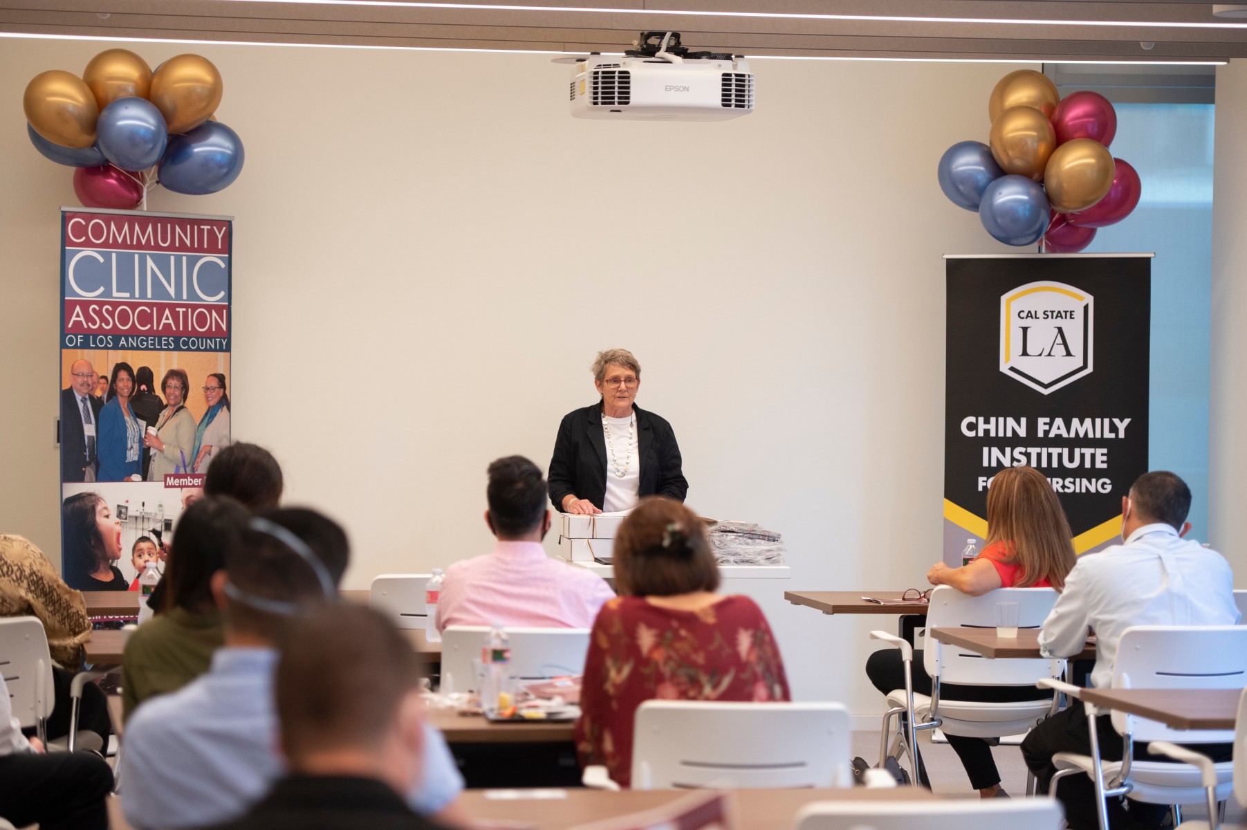 Chin Family Lorie Judson speaking at 2021 culmination event 