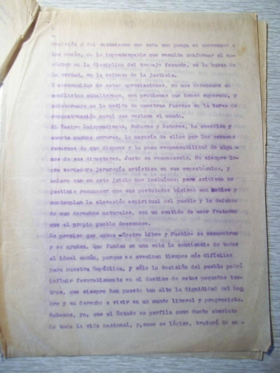 Palabras para el estreno del 19 de julio de 1946 b