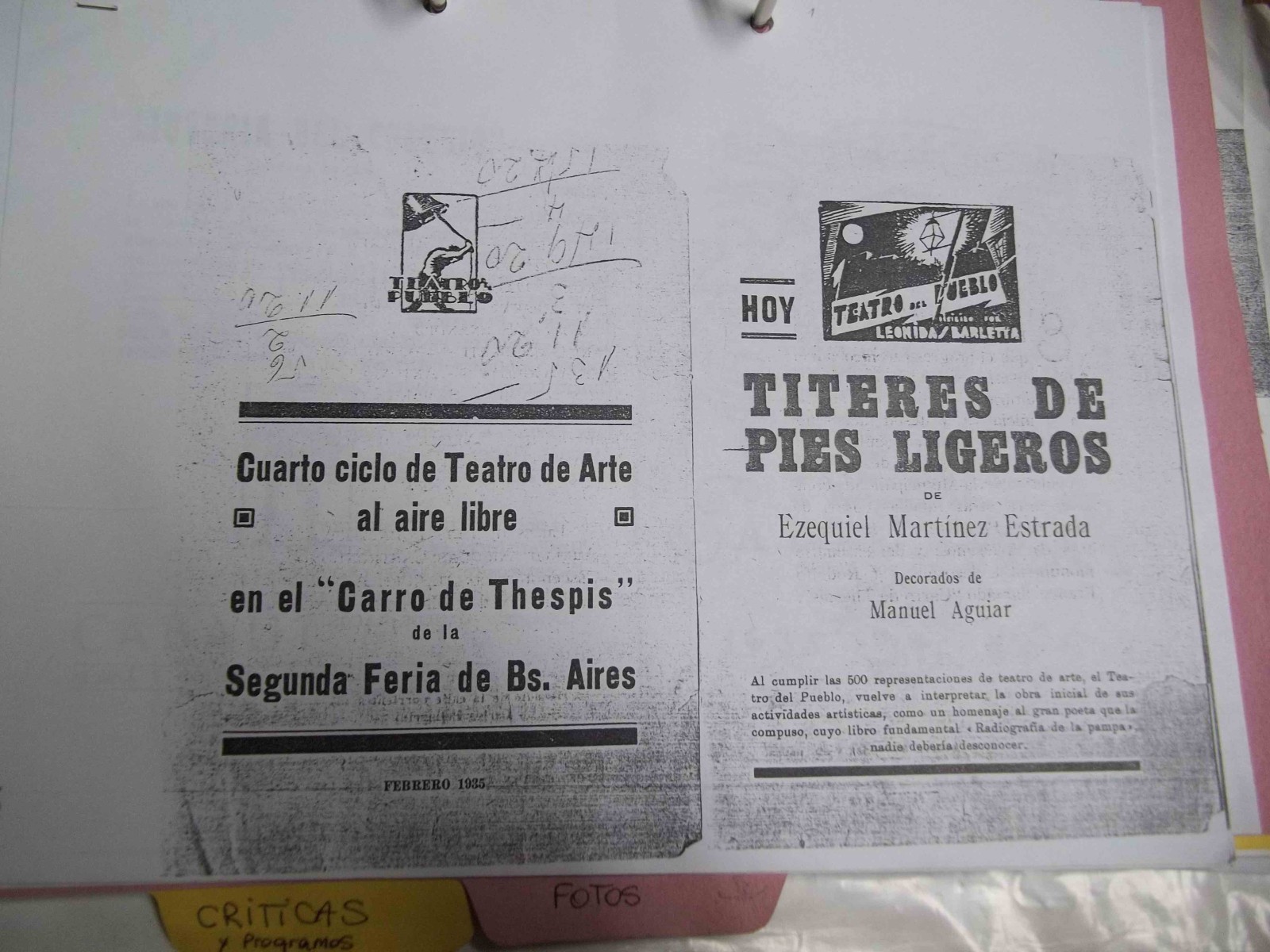 Títeres de pies ligeros