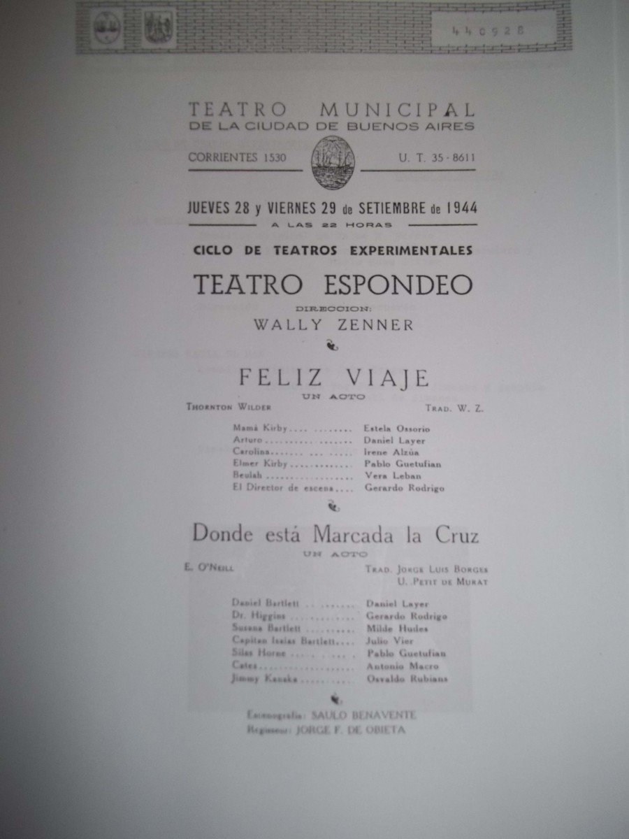 Feliz viaje, Teatro Municipal