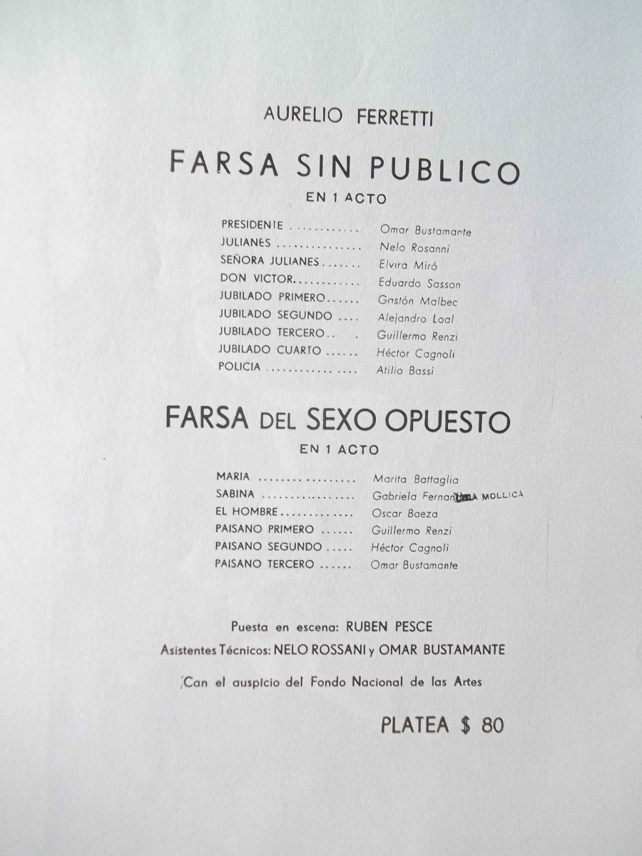 Farsa sin público