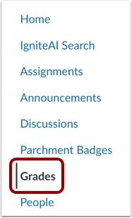 Grades Global Navigation Link Image