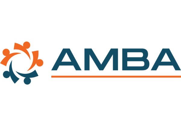 AMBA logo in blue and orange colors