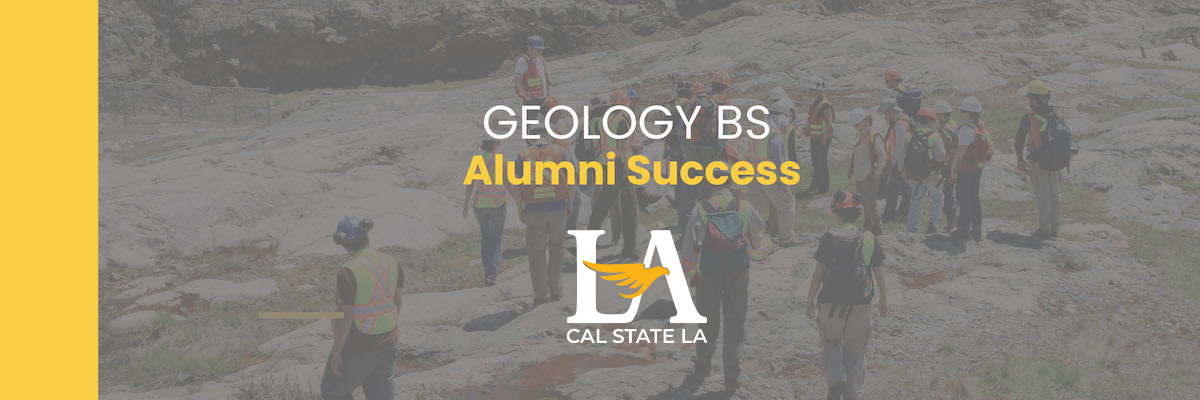 A group of geology students and professionals wearing safety vests and helmets conducting fieldwork on rocky terrain