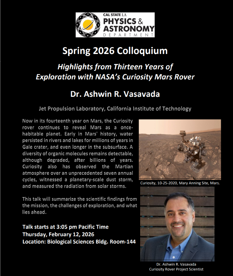 Ashwin Vasavada Colloquium Flyer
