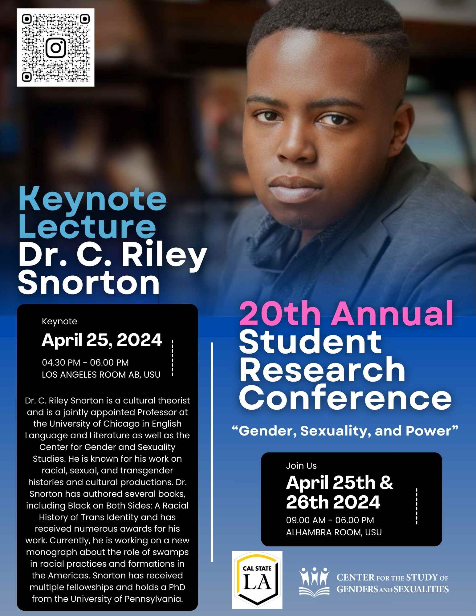 CSGS Conference Keynote Speaker - Dr. C. Riley Snorton