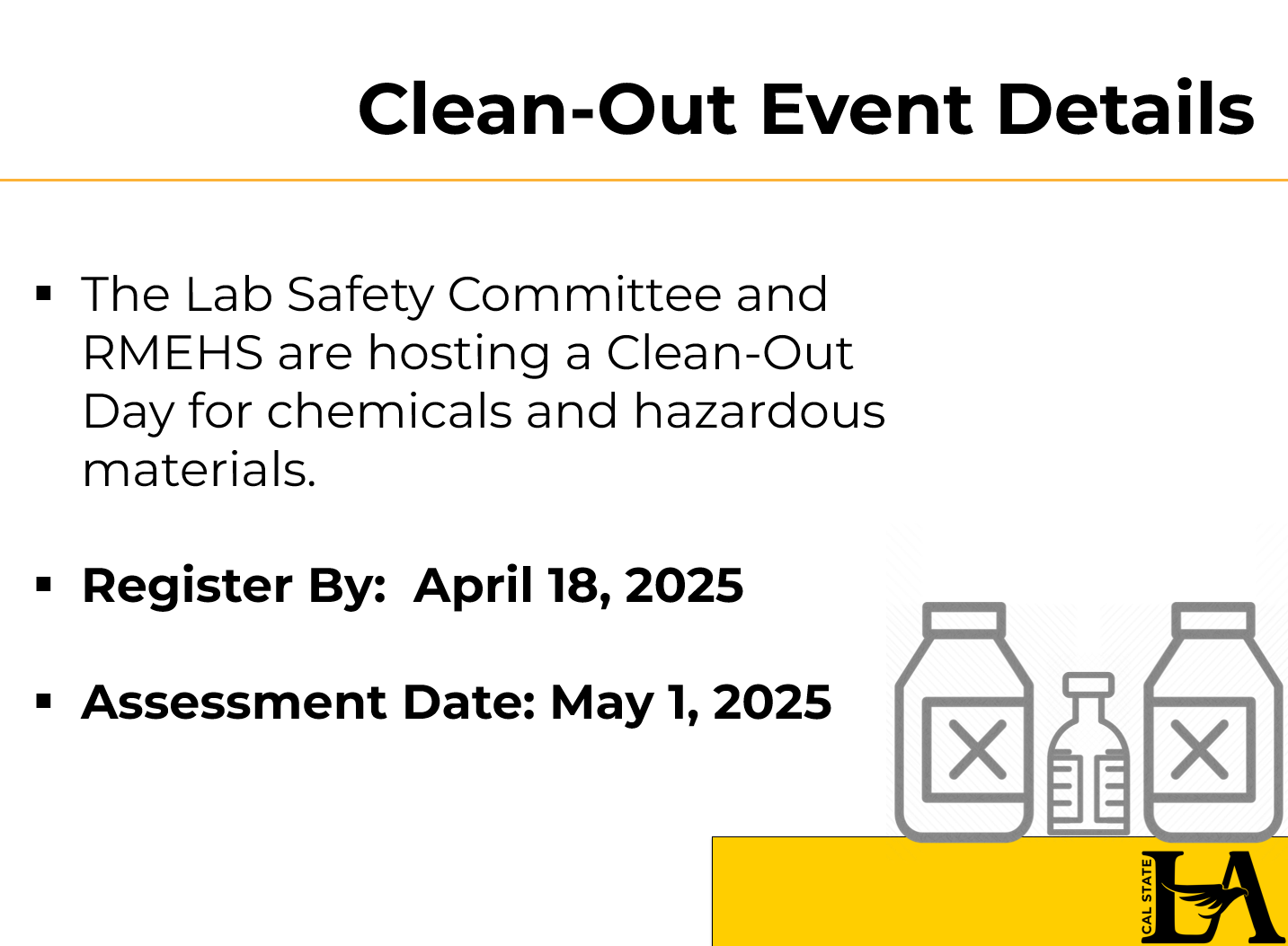 Chemical Clean out Details