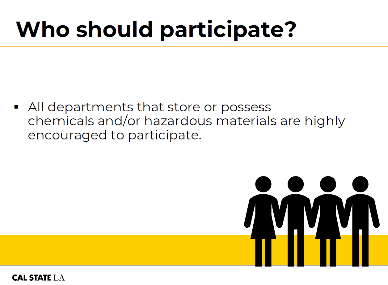 Chemical Clean out participation