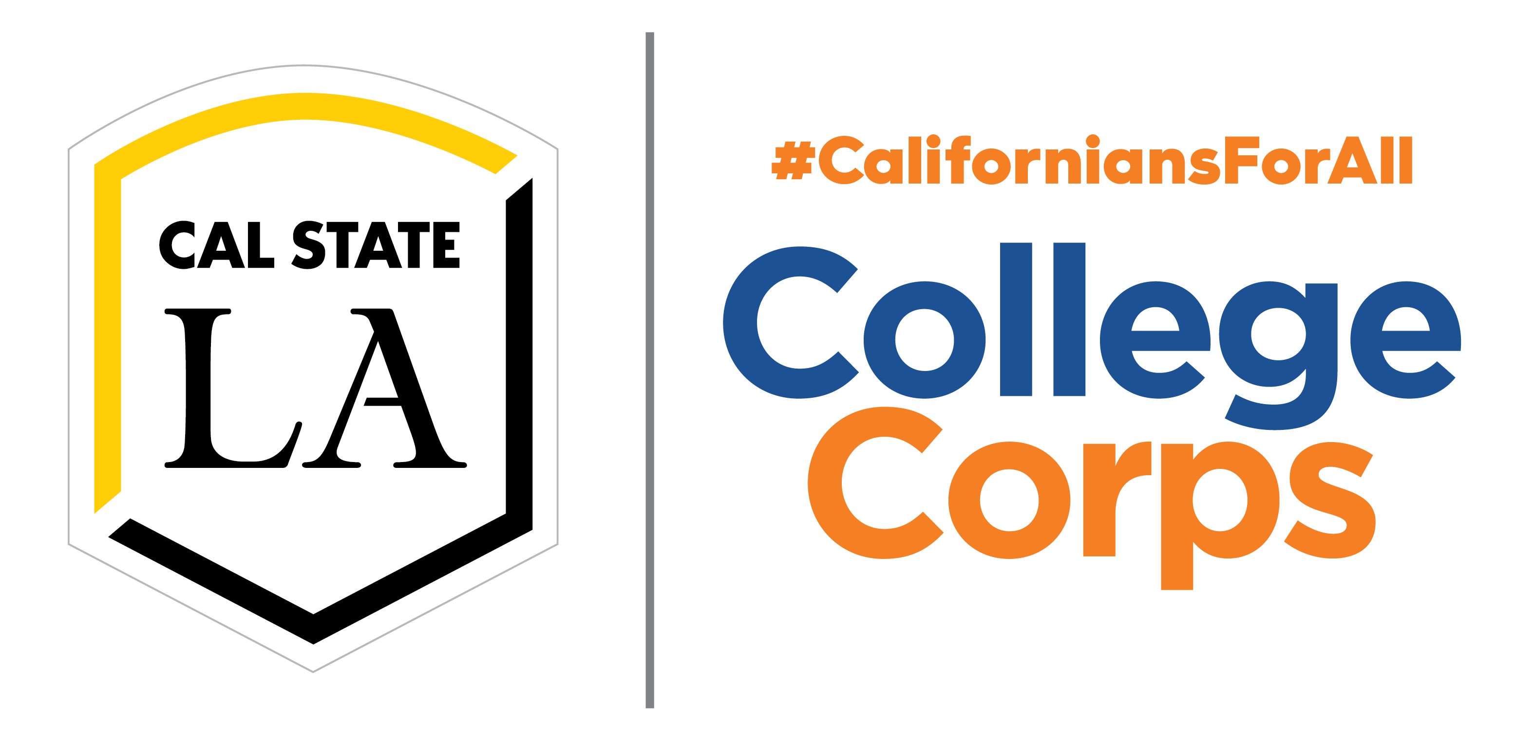 Cal State LA College Corps Logo Lock Up