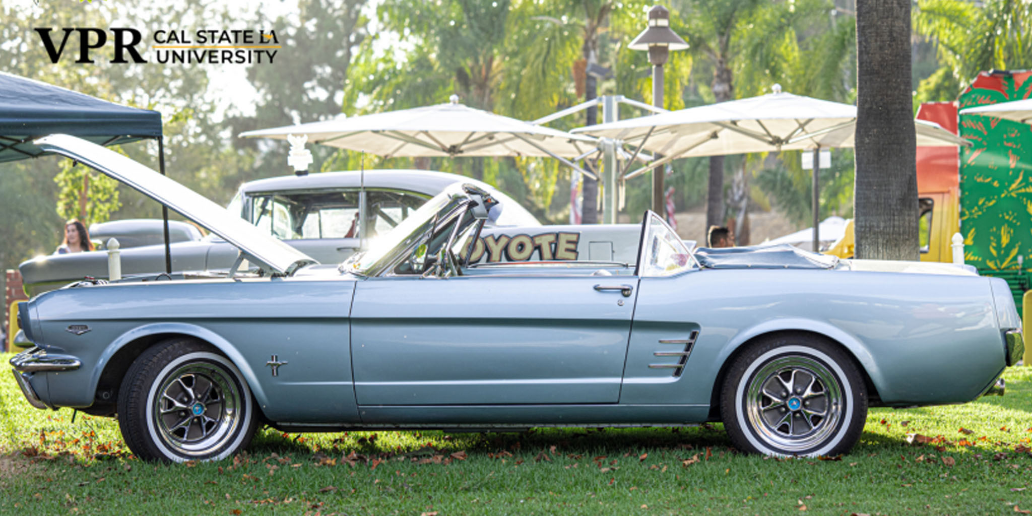 Classic convertible on display at Cal State LA car show