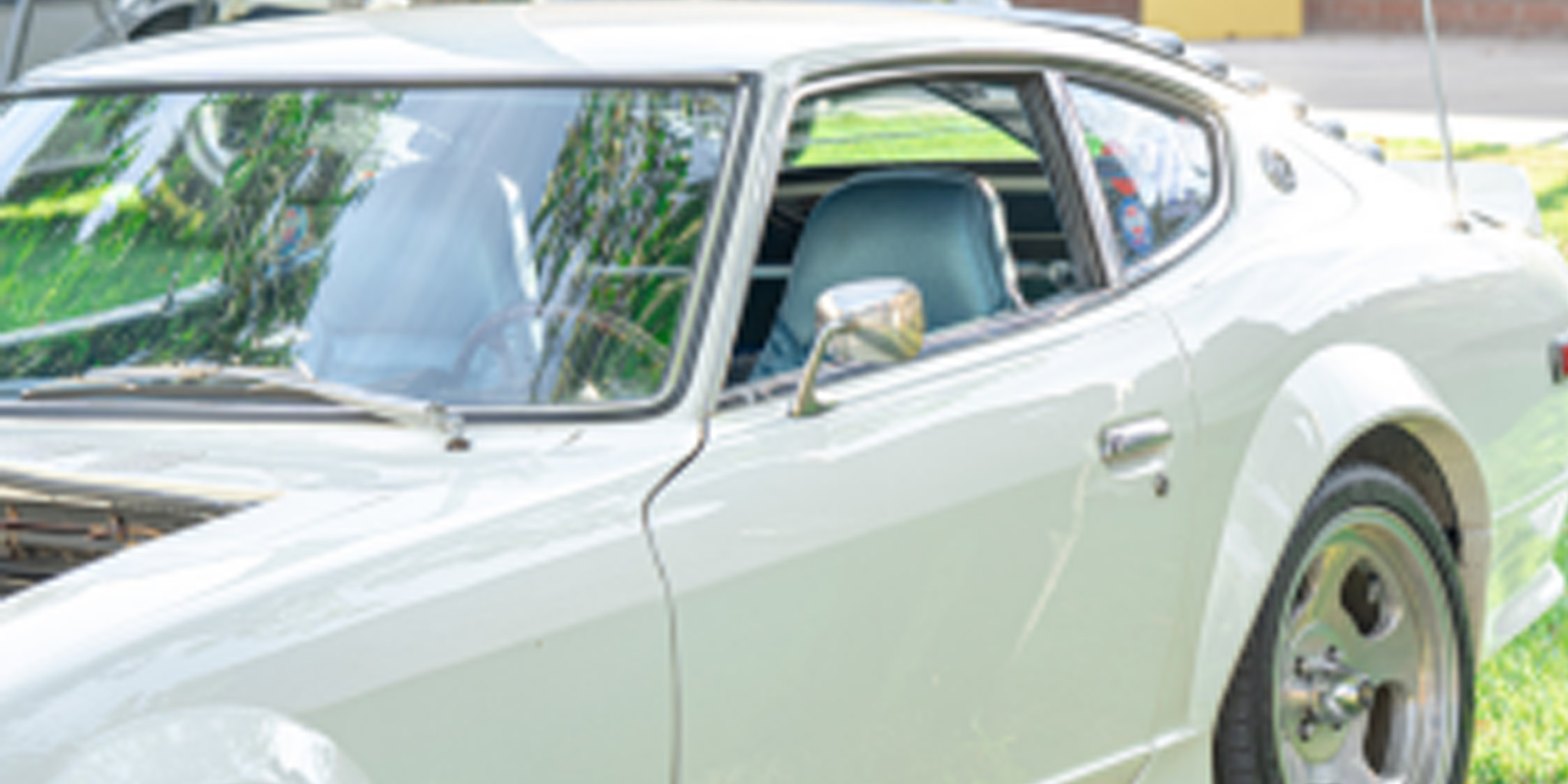 Classic coupe detail shot at Cal State LA car show