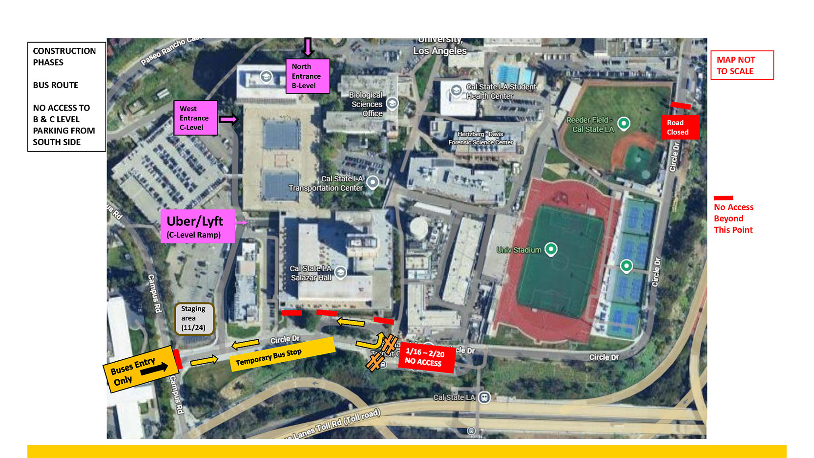 January 17th to February 20th bus access