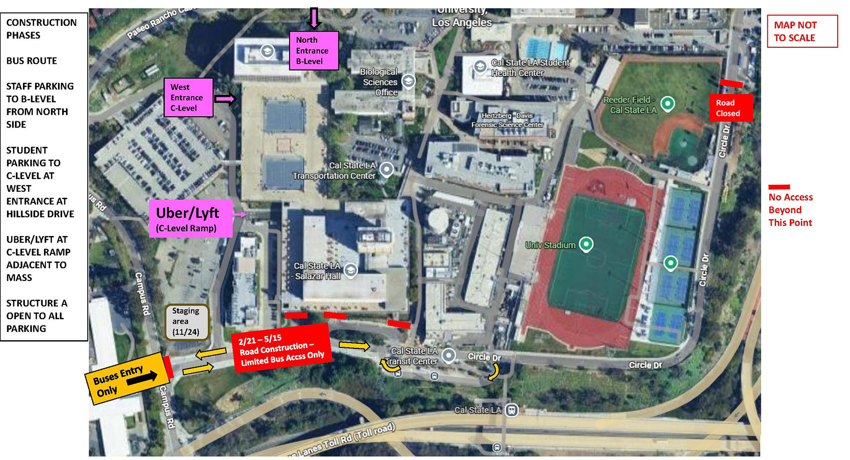 February 21st to May 15th Bus Access