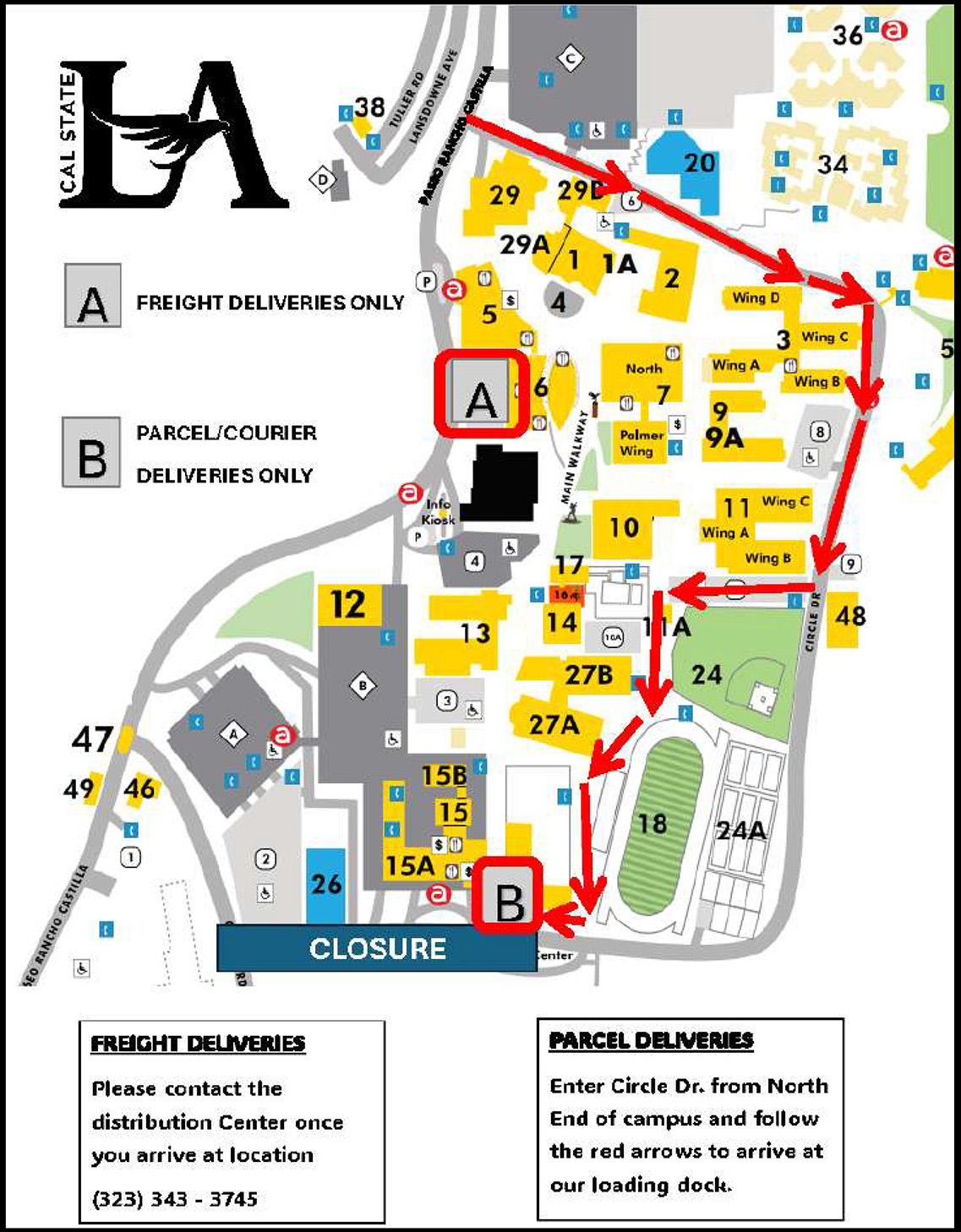 Circle Drive Closure Truck delivery instructions