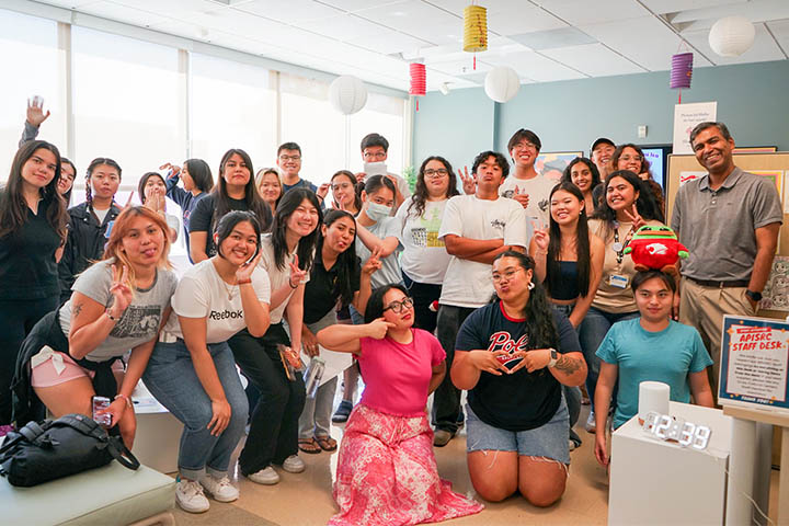 Students at an event at the API Student Resource Center