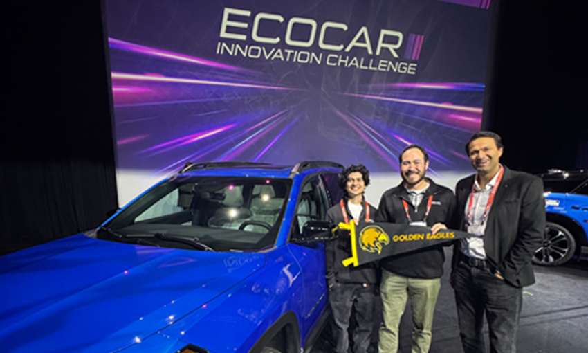 ECST faculty and students celebrate being selected for EcoCAR 