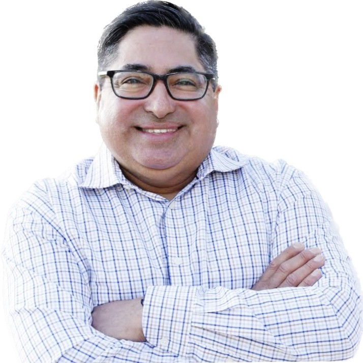 Man with Glasses and White Button Up