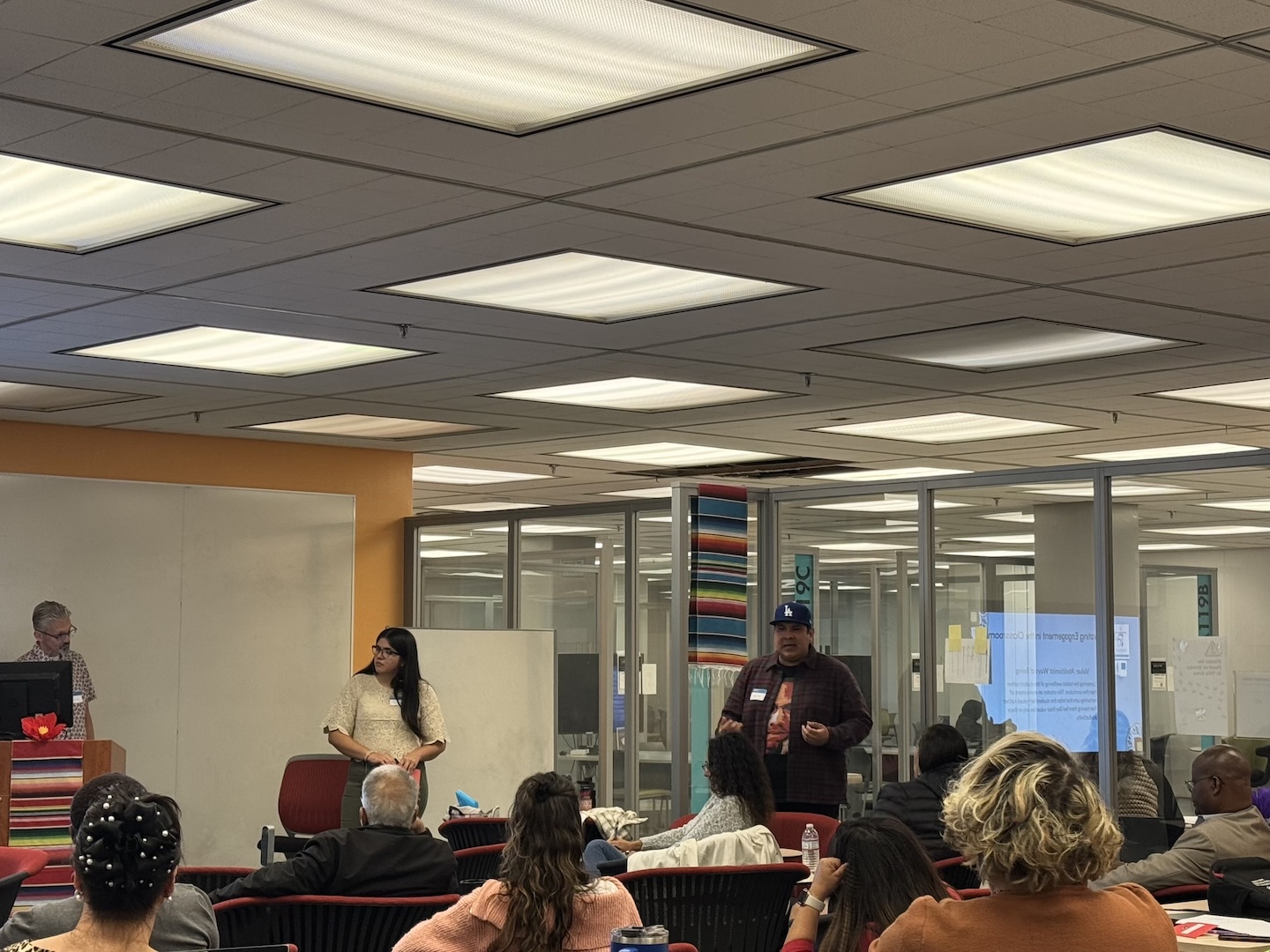 DHSI Hispanic Servingness Panel Speakers presenting to audience 