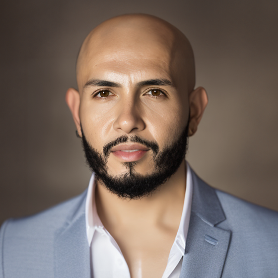 A person with a beard.