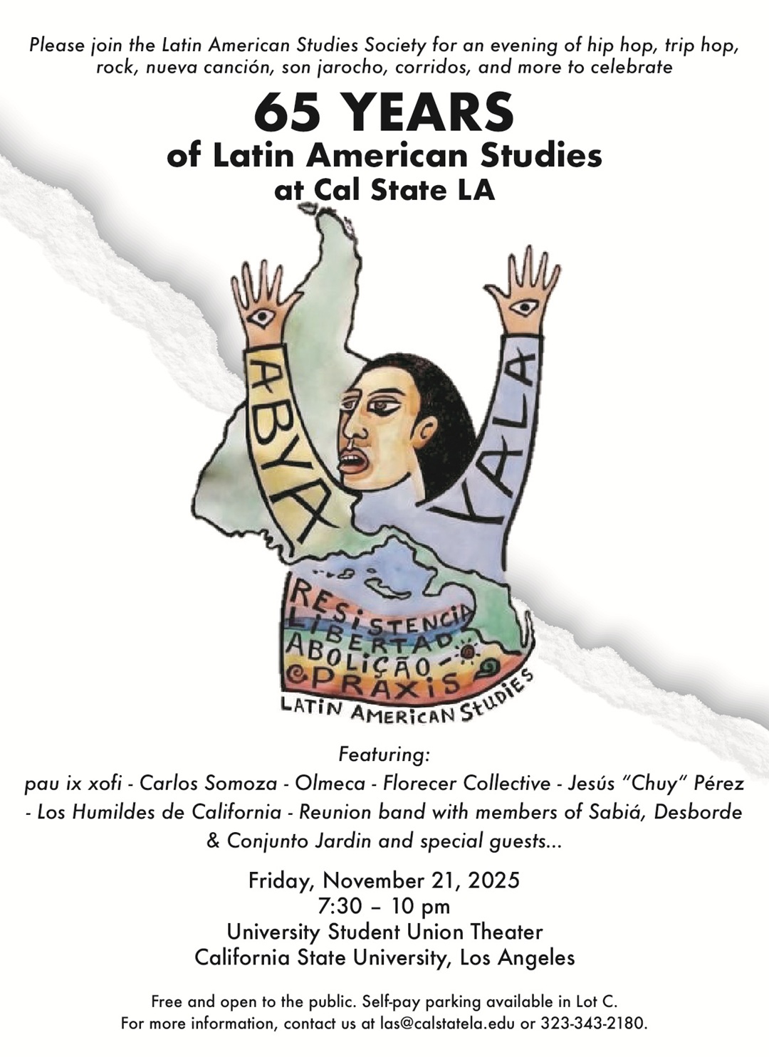 Flyer promoting LAS concert