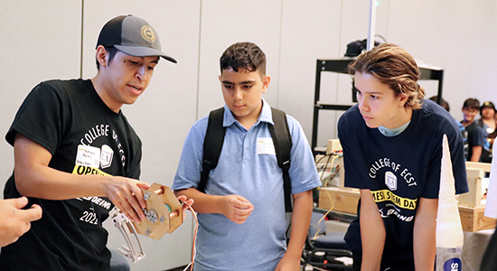 MESA STEM Day 2023 and ECST students presenting