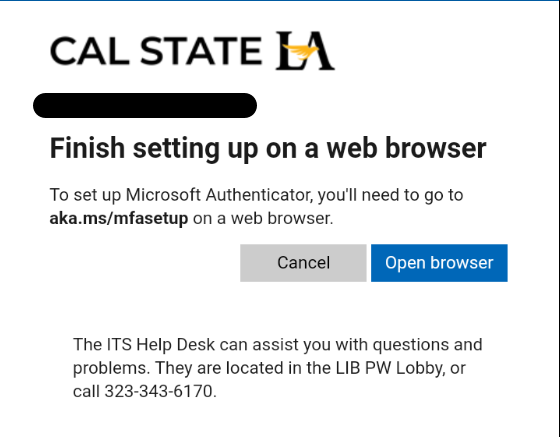 MS Authenticator to Browser