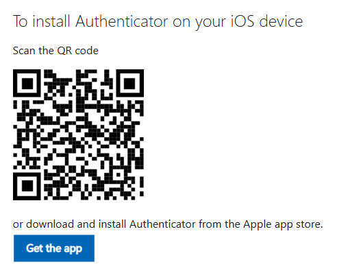 Microsoft MFA QR Code