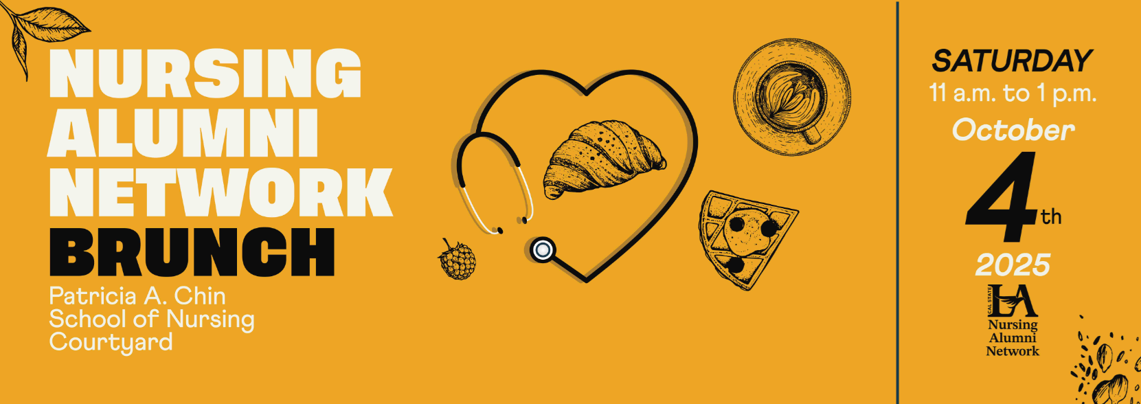 Nursing Alumni Network Brunch. October 4, 2025, 11 a.m. to 1 p.m. Patricia A. Chin School of Nursing Courtyard