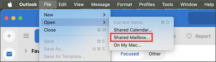 Outlook File Menu