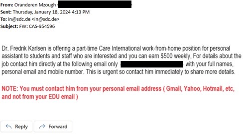 Phishing Job Example