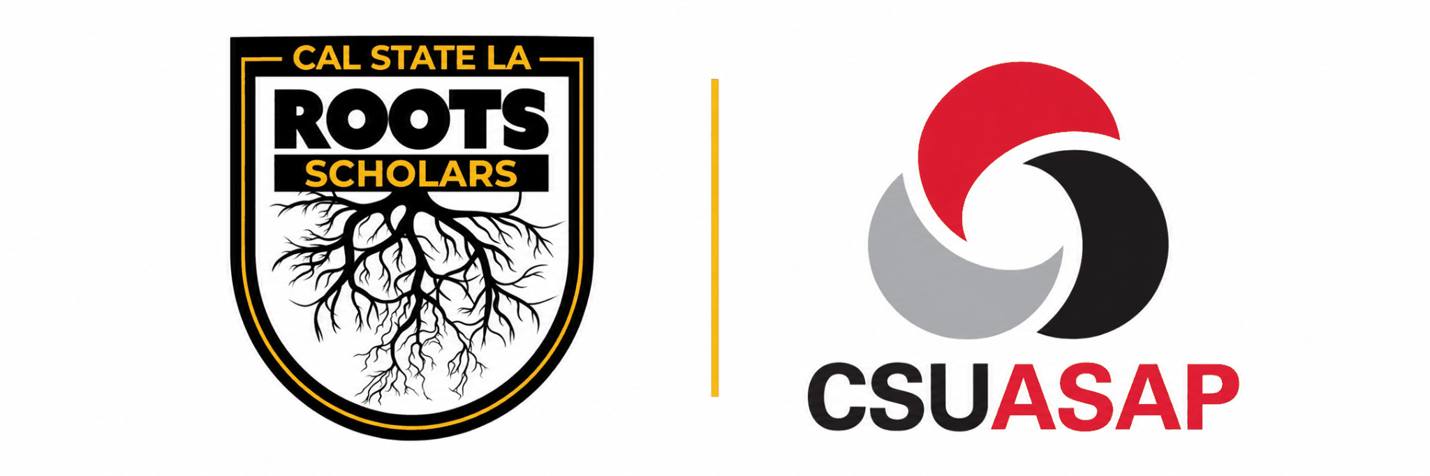 Cal State LA ROOTS Scholars and CSU ASAP logos