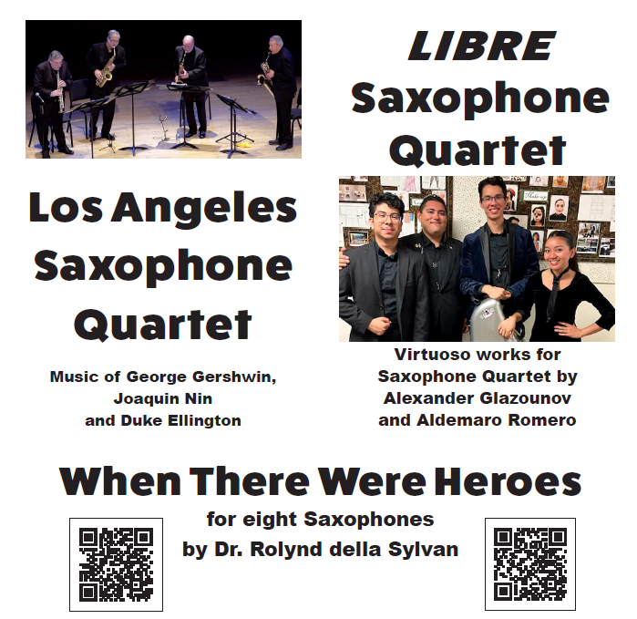 Flyer for saxophone quartet