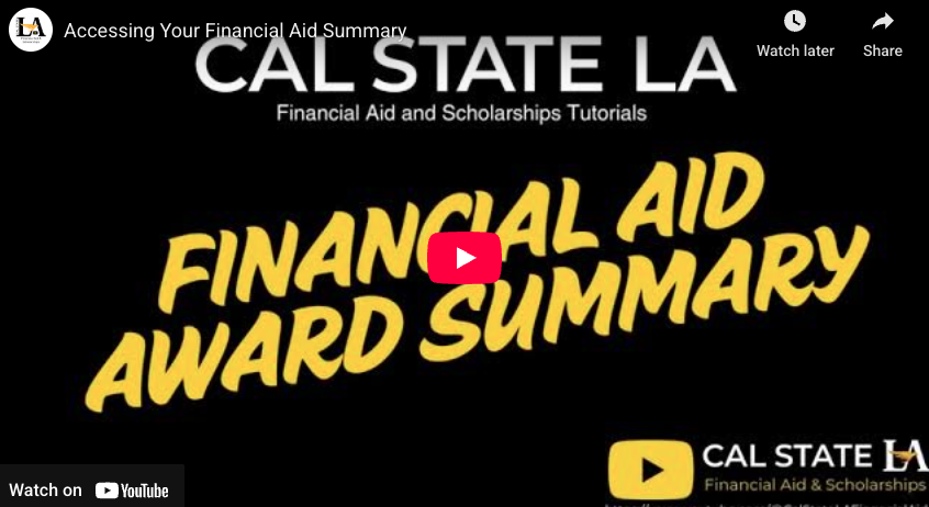 Financial Aid Summary YouTube