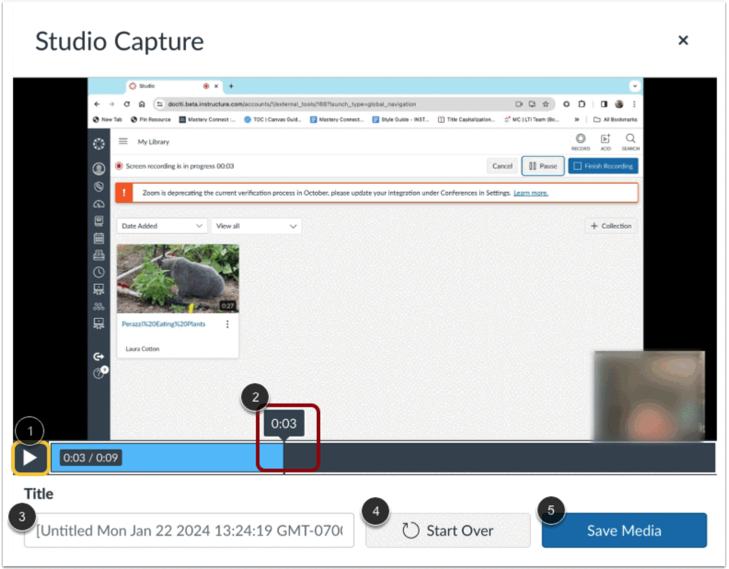 Preview & Save Recording