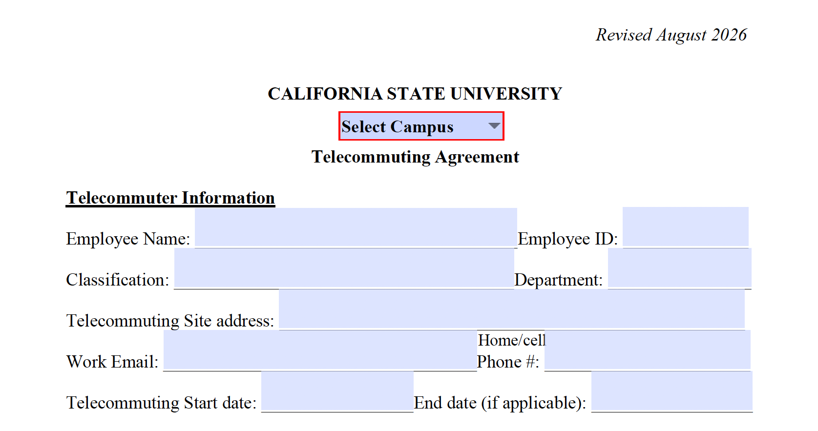 First part of application